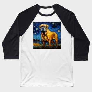 Boerboel in Starry Night style Baseball T-Shirt